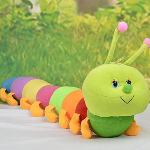 Lulihhhh 80 CM Creatividad Colorida Oruga Juguete de Felpa Almohada Oruga Gran Insecto muñeca Regalo Juguetes de peluche-80 CM