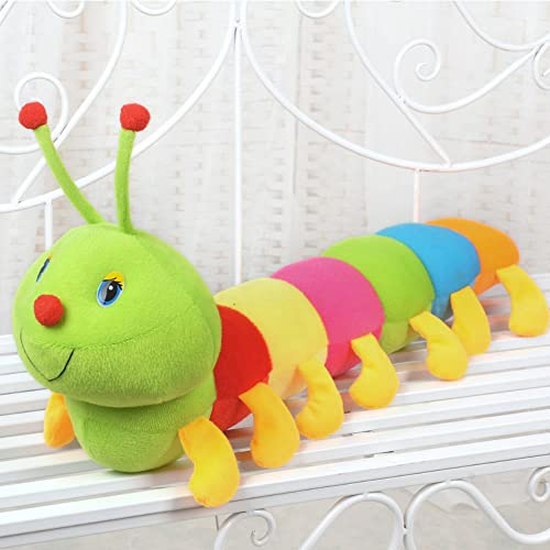 Lulihhhh 80 CM Creatividad Colorida Oruga Juguete de Felpa Almohada Oruga Gran Insecto muñeca Regalo Juguetes de peluche-80 CM