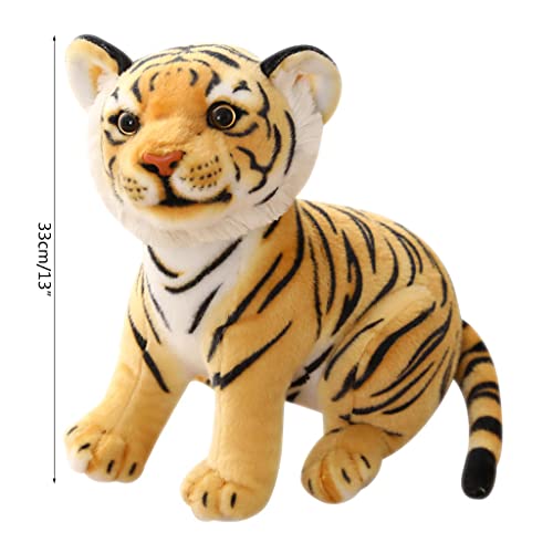 LuohuiFang 33cm/13 '' Peluche Tigre Muñeca Peluche Juguete Suave Cómodo Dormir Muñeca Regalo De San Valentín Decoración De Mesa Para El Hogar Favor Del Bebé - Tigre Blanco