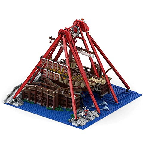 LYMHGHJ Juegos de construcción modulares, 2389 Piezas Parque temático Paseo en Barco Pirata Casa Modelo de Arquitectura Creativa DIY, Juego de construcción Compatible con Lego 10261 10247 10257 71040