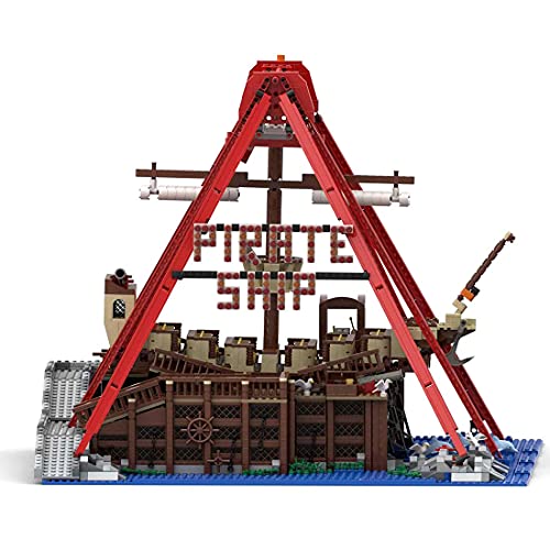 LYMHGHJ Juegos de construcción modulares, 2389 Piezas Parque temático Paseo en Barco Pirata Casa Modelo de Arquitectura Creativa DIY, Juego de construcción Compatible con Lego 10261 10247 10257 71040