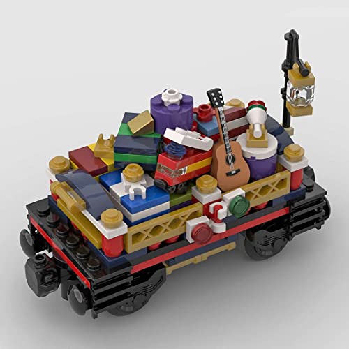 LYMHGHJ Technics City Train Set, MOC-79236, 575 Piezas de Tren navideño Festivo, vagones adicionales, Modelo de Tren de Carga de pasajeros, Compatible con Lego Creator Train 10254/60197/10259