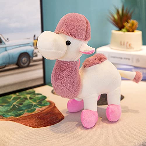 LYXBWT Lindo muñeco de Peluche Camello Desierto muñeca Regalo para niños 26 cm Rosa