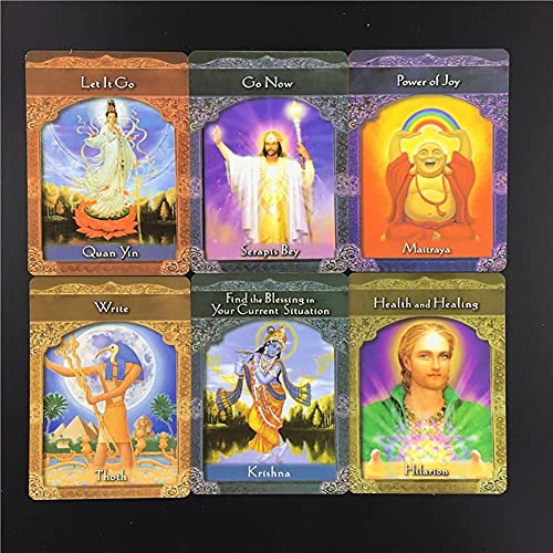 Maestros ascendidos Oracle Tarjetas,Ascended Masters Oracle Cards,with Bag,Tarot Cards