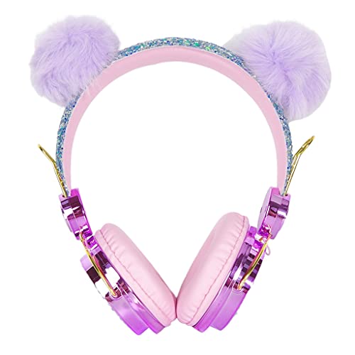 MagiDeal 2X Cute Glitter Bear Kids Límite de Volumen de Auriculares para Niñas Niños