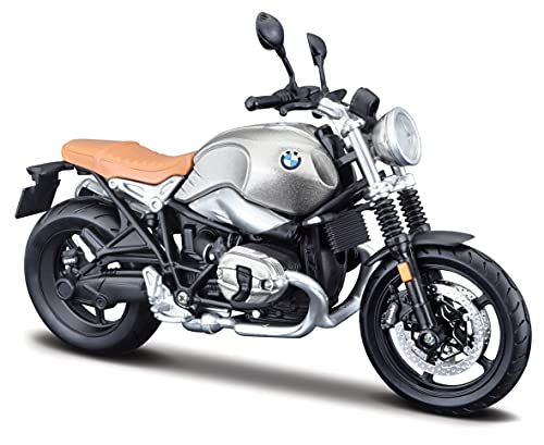 Maisto BMW R Nine T Scrambler en Color Gris y en Escala 1/12 (31101-18834)