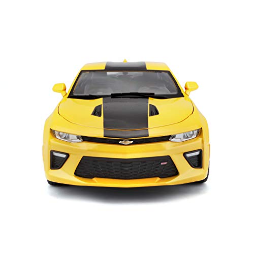 Maisto Chevrolet Camaro SS 'Bumblebee': modelo de automóvil con suspensión, escala 1:18, puertas y capó móviles, modelo terminado, orientable, 24 cm, rojo