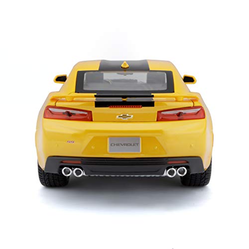 Maisto Chevrolet Camaro SS 'Bumblebee': modelo de automóvil con suspensión, escala 1:18, puertas y capó móviles, modelo terminado, orientable, 24 cm, rojo