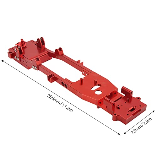 Marco de Chasis de Metal RC, Accesorios de Actualización de Camión de Control Remoto de Viga de Carrocería de Metal RC para WPL D12 Kit de Marco de Metal de Coche RC(Rojo)