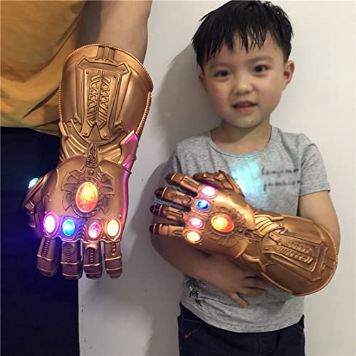 Marvel Avengers Guante, Thanos Gems con 6 LED Iron Man Infinity Gauntlet War Infinity,Accesorios de Fiesta de Cosplay Aldult