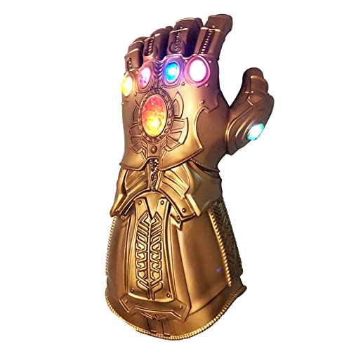 Marvel Avengers Guante, Thanos Gems con 6 LED Iron Man Infinity Gauntlet War Infinity,Accesorios de Fiesta de Cosplay de Bar