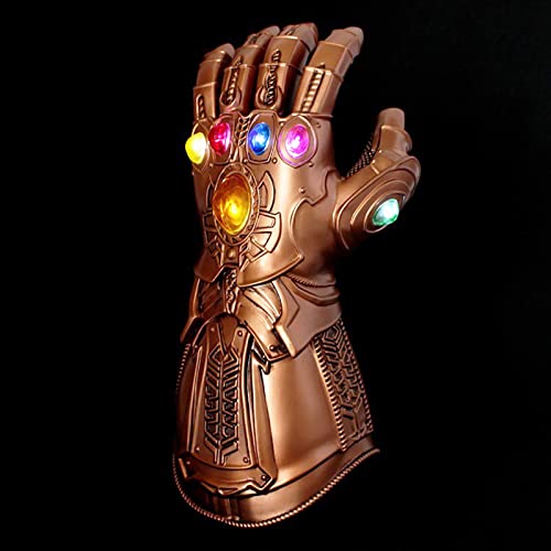 Marvel Avengers Guante, Thanos Gems con 6 LED Iron Man Infinity Gauntlet War Infinity,Accesorios de Fiesta de Cosplay de Bar