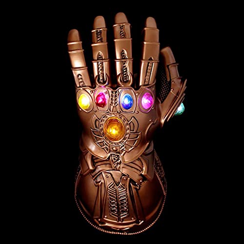 Marvel Avengers Guante, Thanos Gems con 6 LED Iron Man Infinity Gauntlet War Infinity,Accesorios de Fiesta de Cosplay de Bar