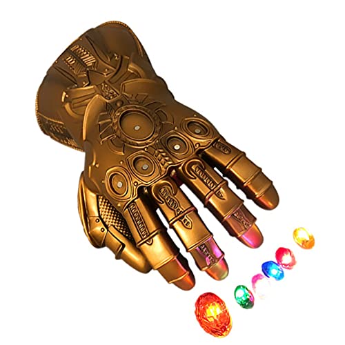 Marvel Avengers Guante, Thanos Gems con 6 LED Iron Man Infinity Gauntlet War Infinity,Accesorios de Fiesta de Cosplay de Bar