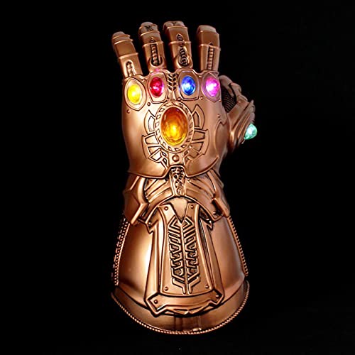 Marvel Avengers Guante, Thanos Gems con 6 LED Iron Man Infinity Gauntlet War Infinity,Accesorios de Fiesta de Cosplay de Bar