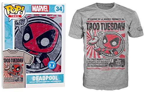 Marvel Comics POP! Tees Camiseta Deadpool Taco Tuesday talla XXL Funko shirts