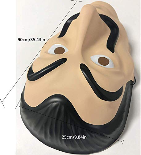 Máscara Dali Mask CASA de Papel Salvador Dali Látex Mascarilla Realistic Cosplay Máscara de fiesta