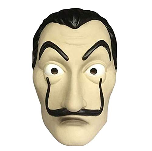 Máscara Dali Mask CASA de Papel Salvador Dali Látex Mascarilla Realistic Cosplay Máscara de fiesta