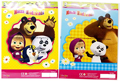 MASHA and The Bear - 14 pegatinas adhesivas para bicicleta, ventana, murales de pared, pegatinas de pared, pegatinas de parachoques