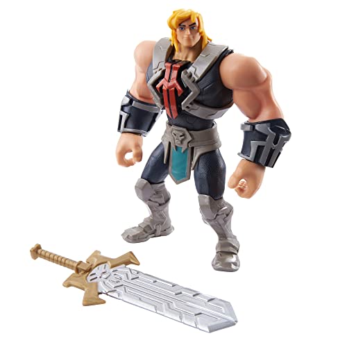 Masters of the Universe Figura de Acción He-Man - Articulado - Función de Ataque con Muelle - 13,9 cm - Regalo para Coleccionistas y Niños de 4+ Años