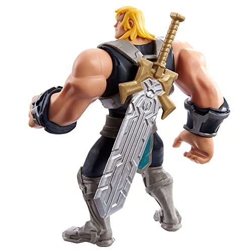 Masters of the Universe Figura de Acción He-Man - Articulado - Función de Ataque con Muelle - 13,9 cm - Regalo para Coleccionistas y Niños de 4+ Años