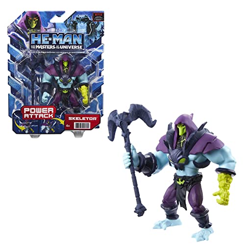 Masters of the Universe Figura de Acción Skeletor - Articulado - Con Accesorios - 13,9 cm - Regalo para Coleccionistas y Niños de 4+ Años