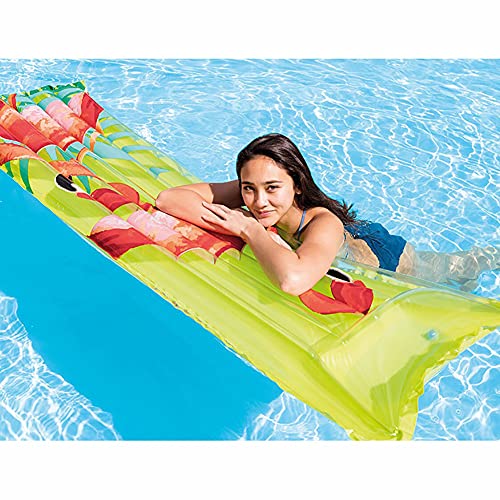 Mat - Bight - Bight Y Colorido Inflable Spot Up Lilo Air Colcher Float Foot for Piscina Playa Sun Summer Holiday Travel (Envío Al Azar 1 Color)