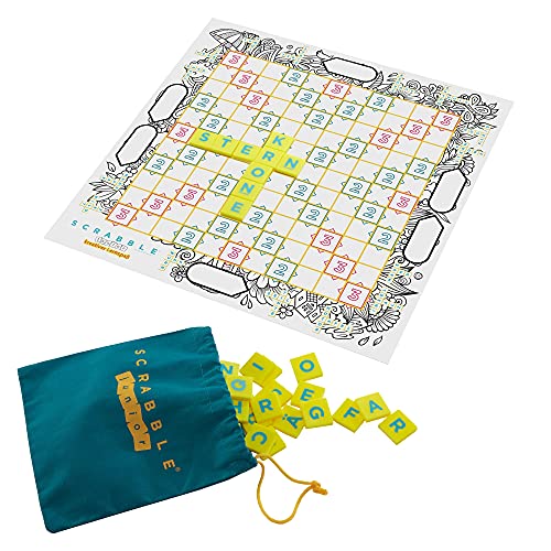 Mattel Games HCK86 Scrabble Junior Kids - Puzle con 2 Niveles de Juego, 6 minijuegos y Pegatinas para el diseño Individual de Tablero de Juego, a Partir de 6 años