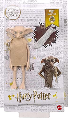 Mattel Harry Potter Muñeca Personaje, Multicolor (FYM50) + Dobby el Elfo doméstico, muñeco de Juguete de 13 cm con calcetín GXW30