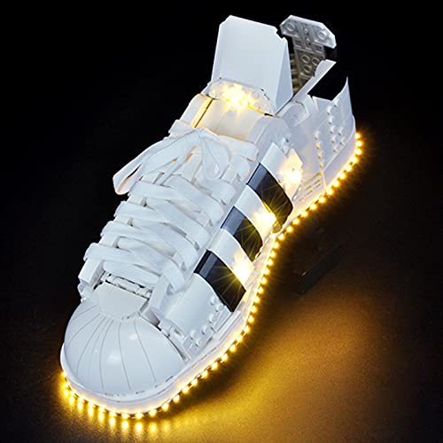 MBKE Juego de luces para LEGO 10282 Creator adidas Originals Superstar, kit de iluminación LED compatible con LEGO 10282, mando a distancia