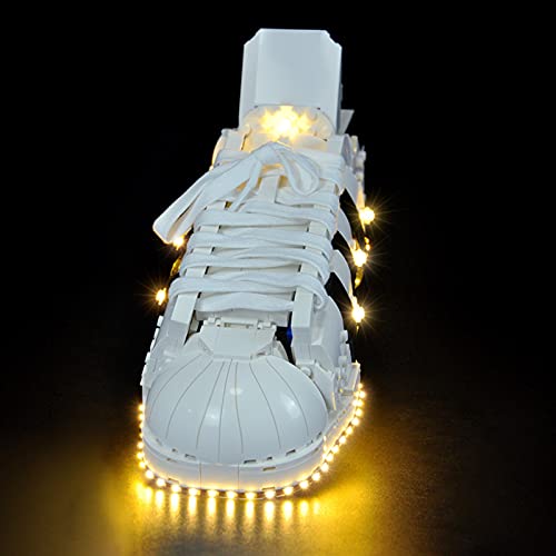 MBKE Juego de luces para LEGO 10282 Creator adidas Originals Superstar, kit de iluminación LED compatible con LEGO 10282, mando a distancia