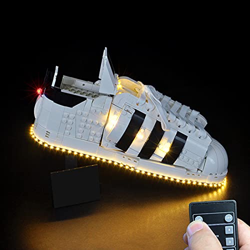 MBKE Juego de luces para LEGO 10282 Creator adidas Originals Superstar, kit de iluminación LED compatible con LEGO 10282, mando a distancia