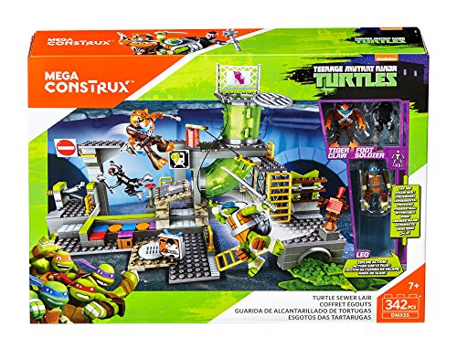 Mega Bloks - Guarida de alcantarillas, Tortugas Ninja, Juego de construcción (Mattel DMX55)