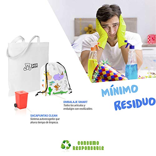 Mega Pack de 20 Mochilas para Pintar con Ceras - Diversión Asegurada - Original Regalo para Cumpleaños, Fiestas Infantiles en el Colegio y Comuniones - Incluye Regalos Extra para Divertido Concurso