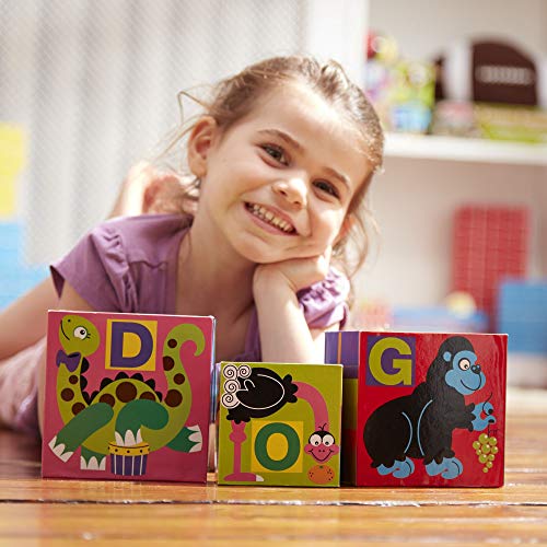 Melissa & Doug 12782 - Bloques alfabéticos en inglés Que se encajan y apilan