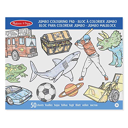 Melissa & Doug- Jumbo 50-Page Bloc de Colorear, Color surtido (Melissa&Doug 14226)