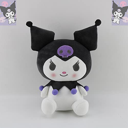 MELVW Kawaii Kuromi Plushie, Anime Little Devil Cartoon Series Peluches, Lovely Kuromi Sanrio Figuras Muñecas Cosplay Regalo para Fans Niños-B