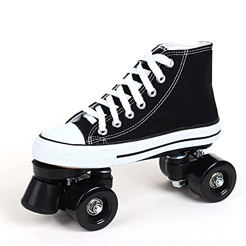 MENG Patines de Rodillos Patines de Patines Quad Tamaño Ajustable para Adultos Niños Principiantes de Novato Hombres Mujeres Unisex 4 Ruedas Paseo Marítimo Interior Y Al Aire Libre Juego con Protecci