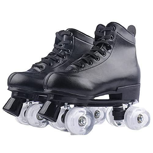 MENG Patines de Rodillos Patines de Patines Quad Tamaño Ajustable para Adultos Niños Principiantes de Novato Hombres Mujeres Unisex 4 Ruedas Paseo Marítimo Interior Y Al Aire Libre Juego con Protecci