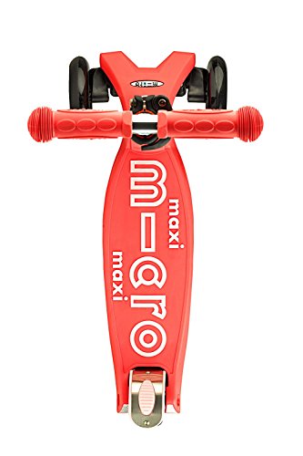 Micro® Maxi Deluxe Plegable, El Original. Patinete 3 Ruedas, 5-12 Años, Peso 2,5kg, Carga Máx 70Kg, Altura 67-91 cm, Plataforma Antideslizante Polipropileno (Rosa Coral, Única)