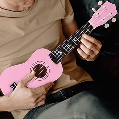 Milisten Niños Guitarra Musical Juguete 21 Pulgadas Guitarra Acústica Clásica para Principiantes Niños Instrumentos Musicales Juguete para Niños Pequeños Rosa