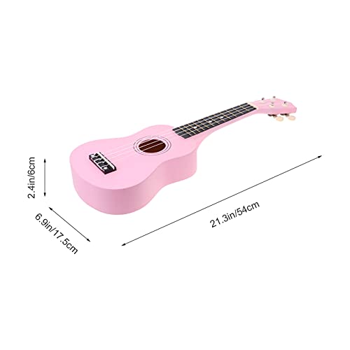 Milisten Niños Guitarra Musical Juguete 21 Pulgadas Guitarra Acústica Clásica para Principiantes Niños Instrumentos Musicales Juguete para Niños Pequeños Rosa