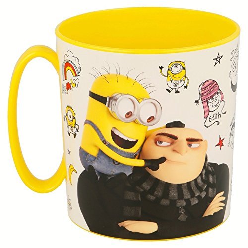 MINIONS 01026; Taza microondas GRU, Despicable, Capacidad 350 ML. Productos de plástico; No BPA