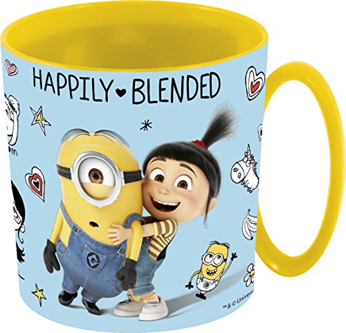 MINIONS 01026; Taza microondas GRU, Despicable, Capacidad 350 ML. Productos de plástico; No BPA