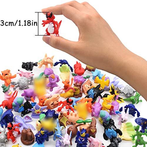 Miotlsy Figuras,Mini Figuras de plástico tamaño pequeño Regalo,La Figura de Incluye a, Charmander, Squirtle, niños(72 Piezas)