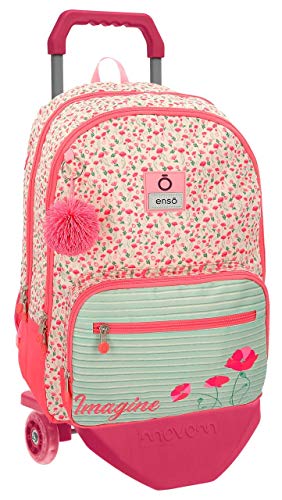 Mochila Doble Compartimento con Carro Enso Imagine, 46 cm, Multicolor