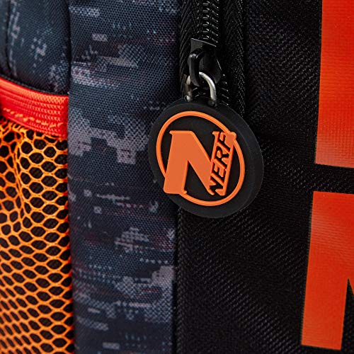 Mochila Nerf Nation para niños con diseño de camuflaje, mochila escolar, Negro (Negro) - MNCK10325