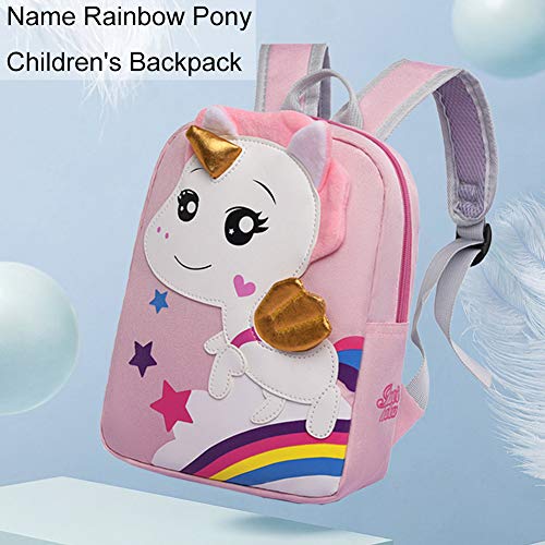 Mochila Niña, Ksopsdey Mochila Unicornio Niña Infantil 4-6 Años para Escolar Ajustar Carpeta A4 con Bolsillos Laterales y Correa en Pecho