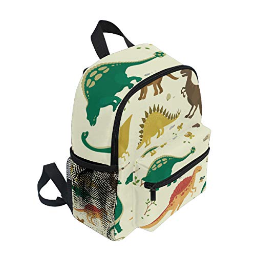 Mochila para niños Dinosaurio Vintage Color Kindergarten Preescolar Bolsa para niñas de niños pequeños