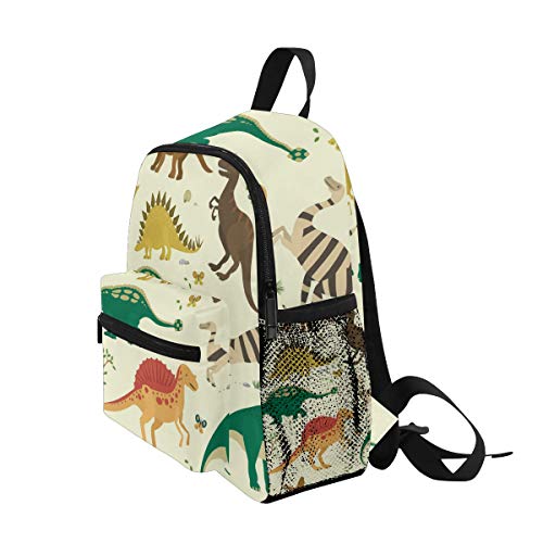 Mochila para niños Dinosaurio Vintage Color Kindergarten Preescolar Bolsa para niñas de niños pequeños